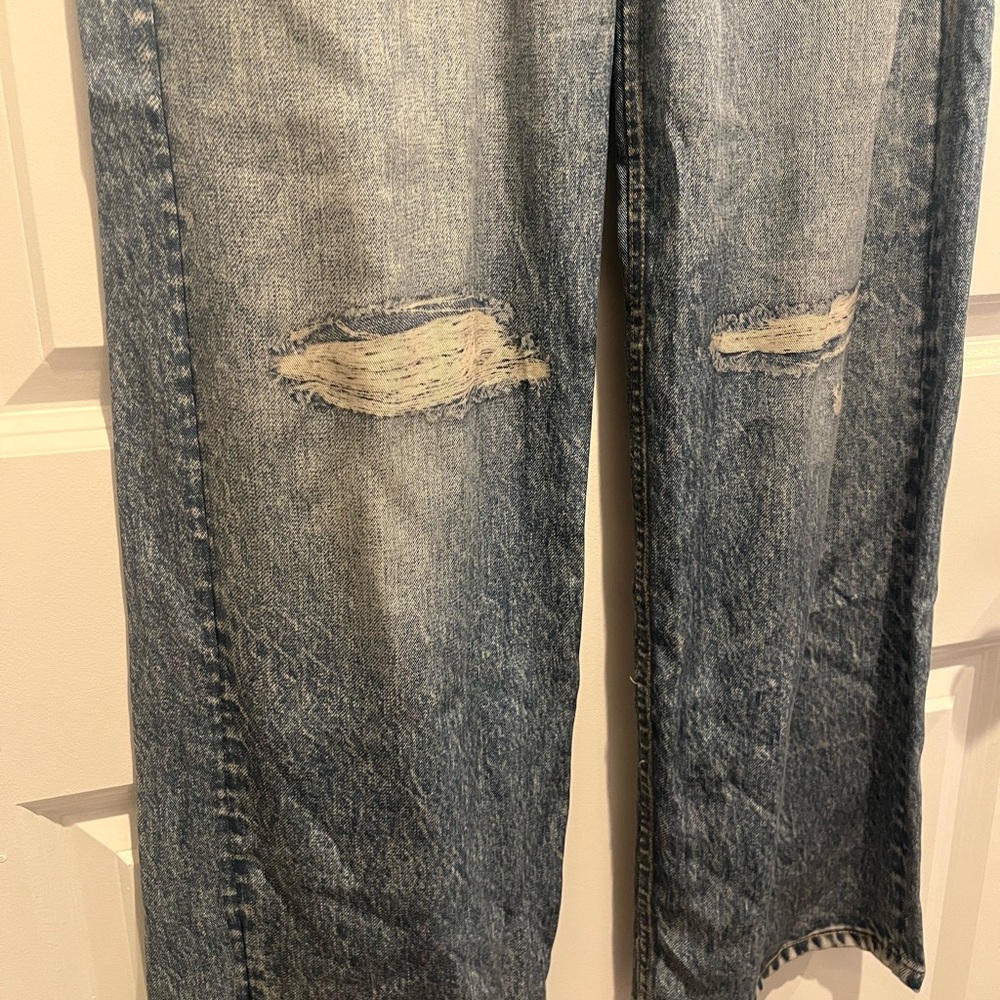 NWT Rag and Bone Dara Liquid Miramar Pant Jean Light/Med Blue Distress Size 25 - Picture 9 of 12